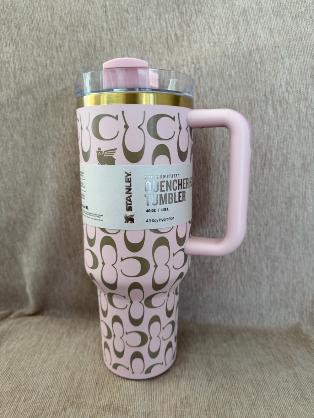 Pink Coach Stanley Cup with Box and Straw - Picture 5 of 9